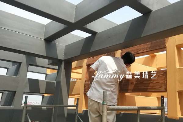 山东省新泰市东周路玉春大酒店方钢木纹漆项目