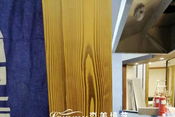 山东潍坊奎文区万达广场三楼室内木纹漆项目